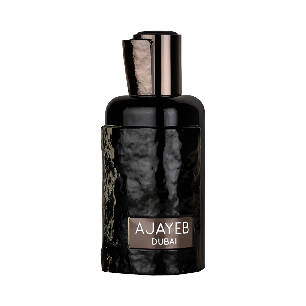 Ajayeb Dubai de Lattafa, perfume árabe amaderado especiado de carácter cálido, envolvente y dulce