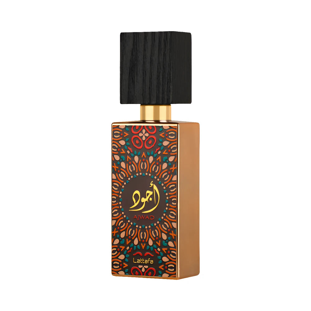 Ajwad de Lattafa, perfume árabe amaderado aromático de carácter cálido, limpio y aromático