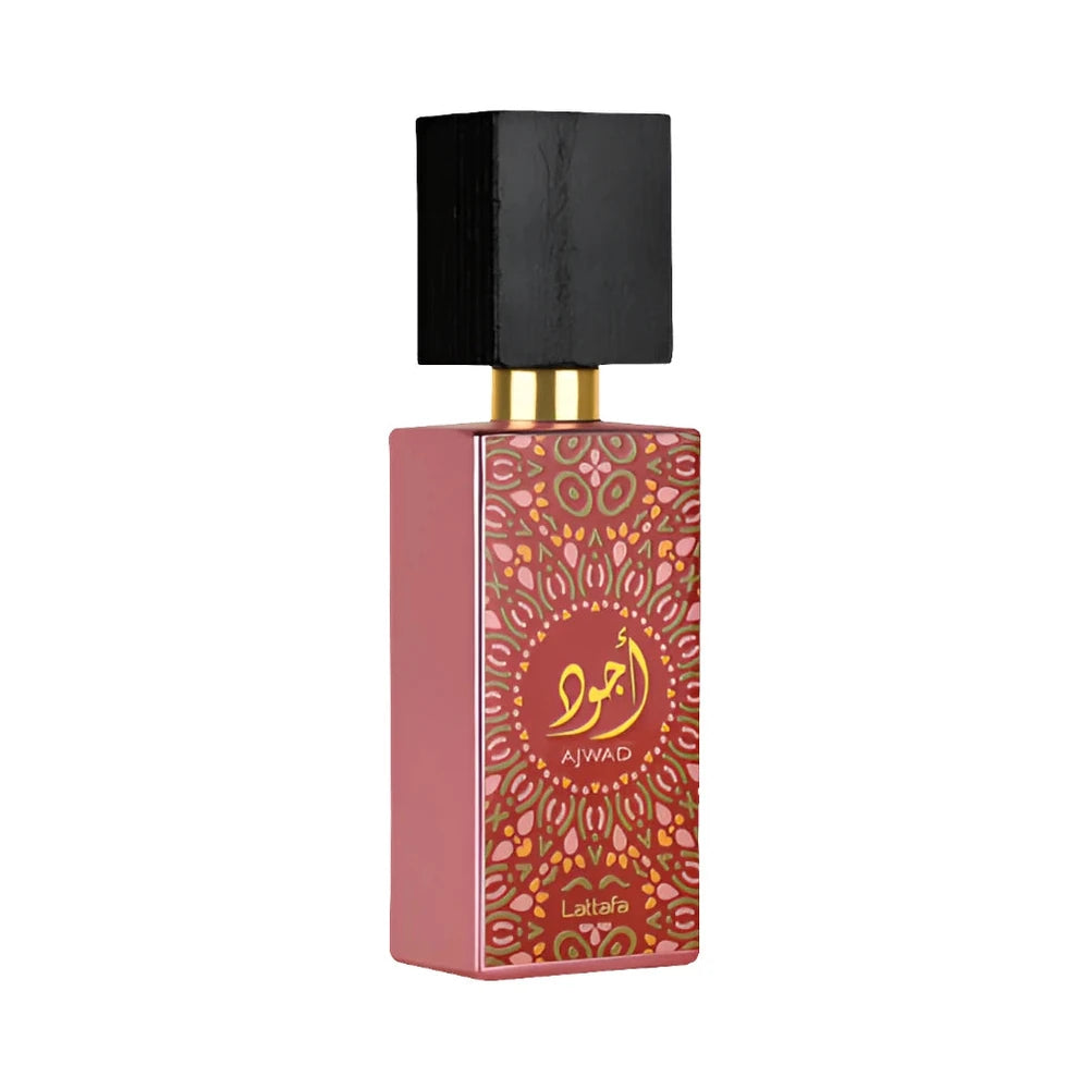 Ajwad Pink To Pink de Lattafa, perfume árabe floral frutal de carácter elegante, sofisticado y femenino