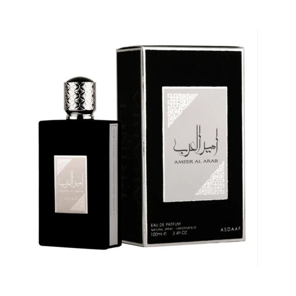Ameer Al Arab de Asdaaf, perfume árabe amaderado aromático de carácter elegante, cálido y fresco
