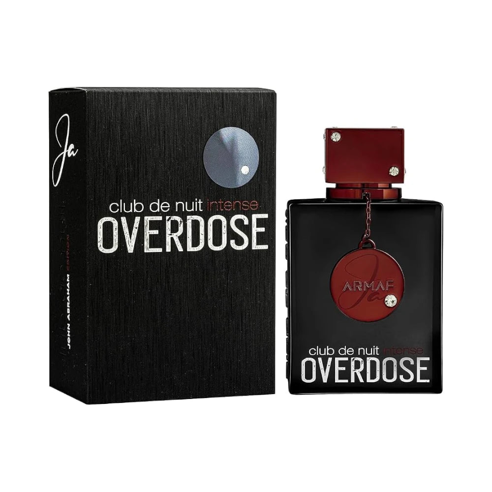 Club de Nuit Intense Overdose de Armaf, fragancia ambarada amaderada con piña, ciruela y pachulí.