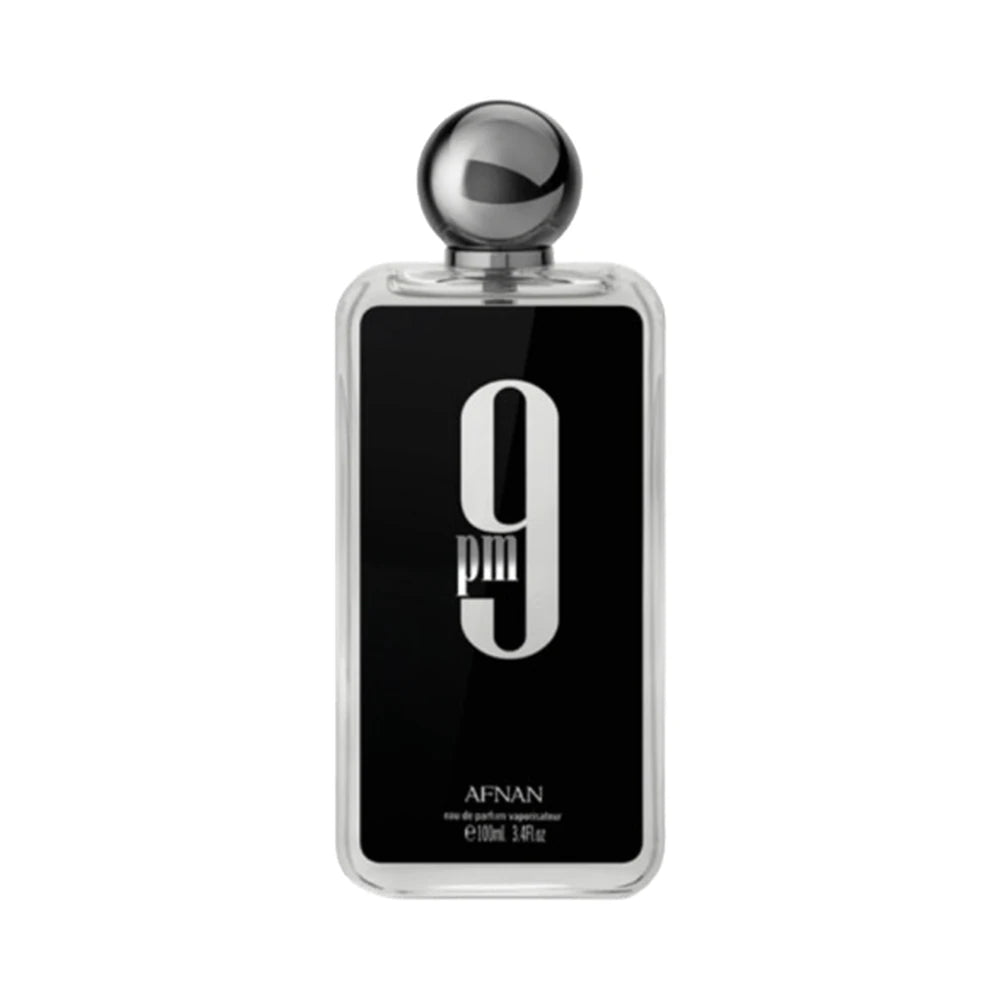 9PM de Afnan, perfume árabe ambarado vainilla de carácter elegante, cálido y envolvente