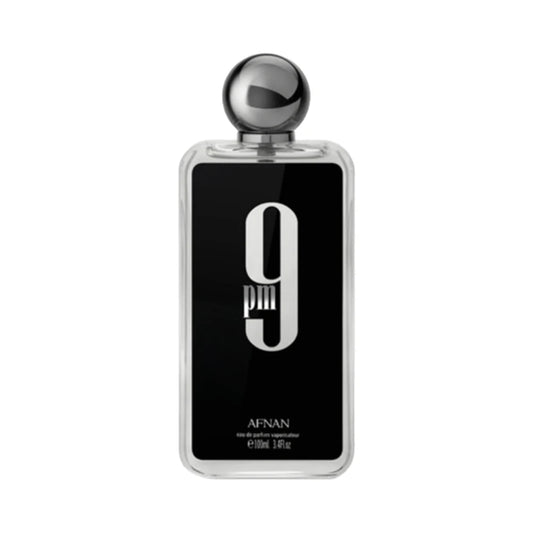 9PM de Afnan, perfume árabe ambarado vainilla de carácter elegante, cálido y envolvente