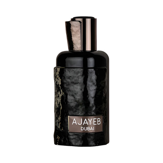 Ajayeb Dubai de Lattafa, perfume árabe amaderado especiado de carácter cálido, envolvente y dulce