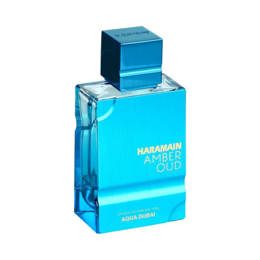 Al Haramain Amber Oud Aqua Dubai de Al Haramain, perfume árabe aromático frutal de carácter cálido, luminoso y dulce