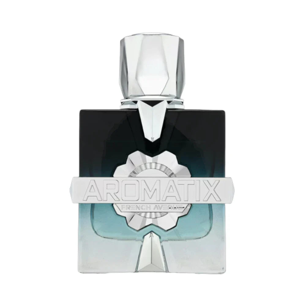 Aromatix X Forbidden Fruit de French Avenue, fragancia ámbar amaderada con moras, mango, manzana, bergamota, cardamomo, lavanda, violeta, vetiver y un fondo de ámbar, vainilla, sándalo, cedro, pachulí y musgo. Elegante y seductora.