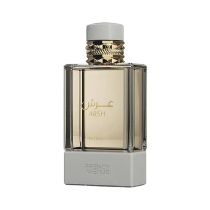 Arsh de French Avenue, fragancia aromática frutal con pomelo, almendra y vetiver. Elegante.