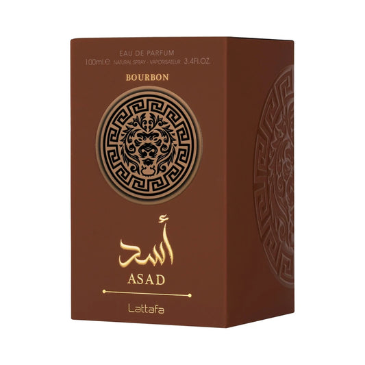 Asad Bourbon de Lattafa, perfume árabe floral gourmand de carácter cálido, dulce y gourmand