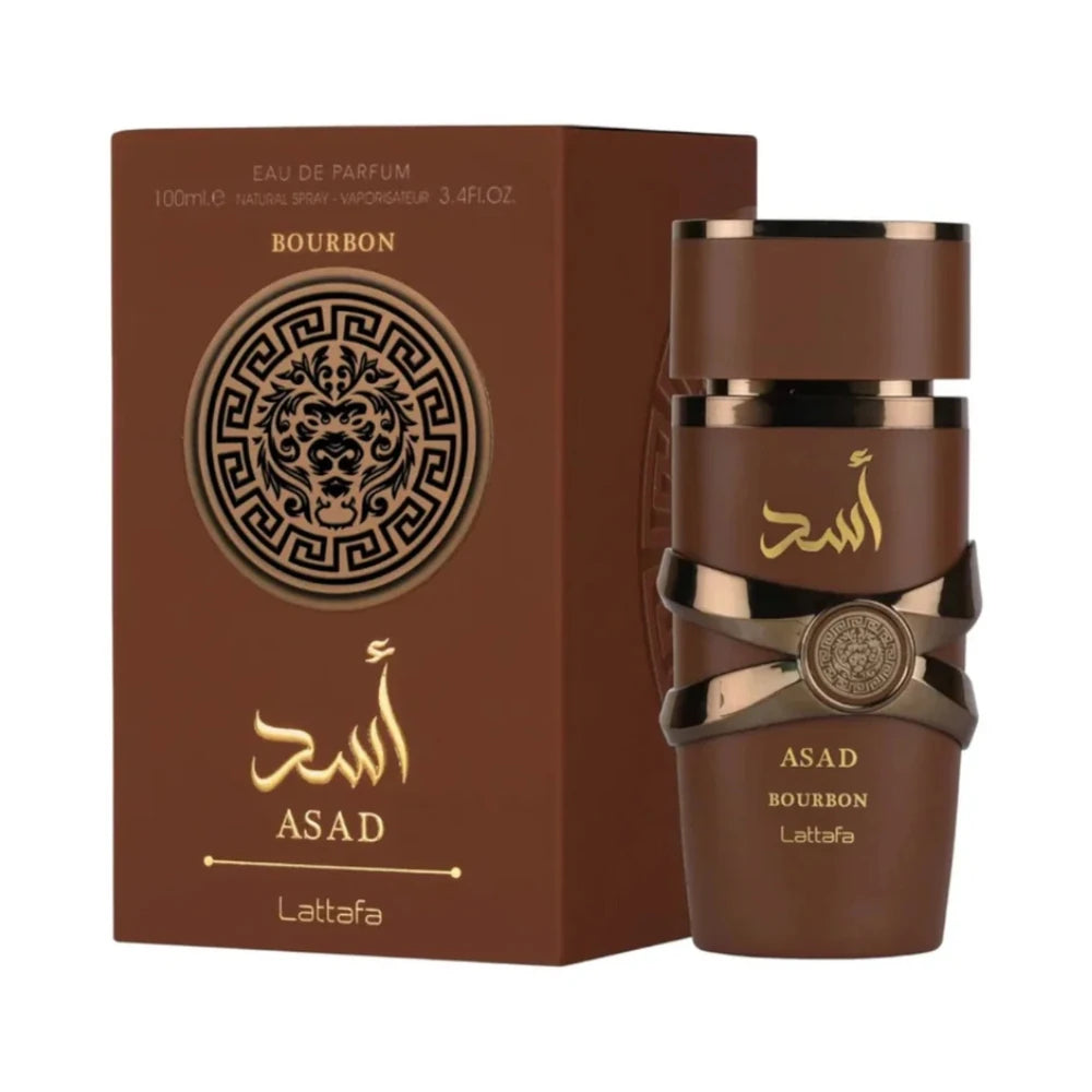 Asad Bourbon de Lattafa, perfume árabe floral gourmand de carácter cálido, dulce y gourmand
