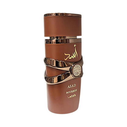 Asad Bourbon de Lattafa, perfume árabe floral gourmand de carácter cálido, dulce y gourmand