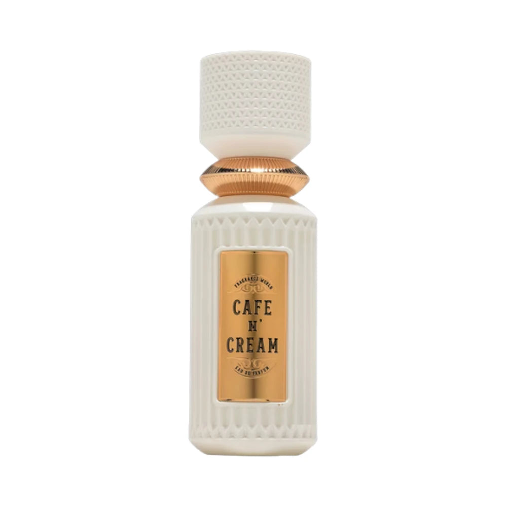 Cafe N' Cream de Fragrance World, perfume oriental avainillado con café, amaretto, vainilla, galleta y ámbar