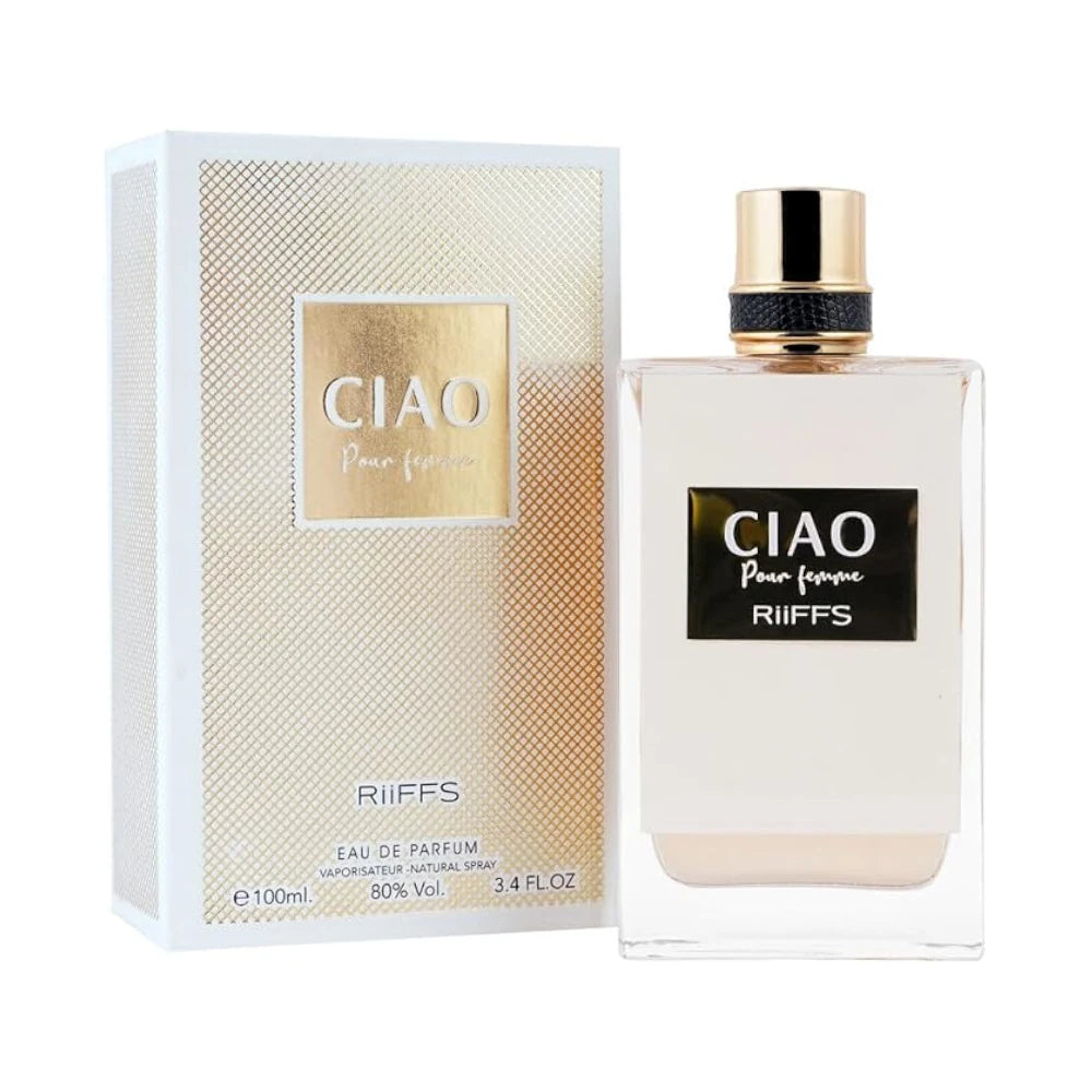 Ciao Pour Femme de Riiffs: frasco y caja del perfume de 100 ml.