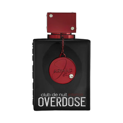 Club de Nuit Intense Overdose de Armaf, fragancia ambarada amaderada con piña, ciruela y pachulí.