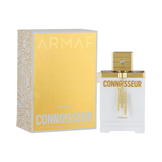 Connoisseur Women de Armaf: frasco y caja del perfume de 100 ml.