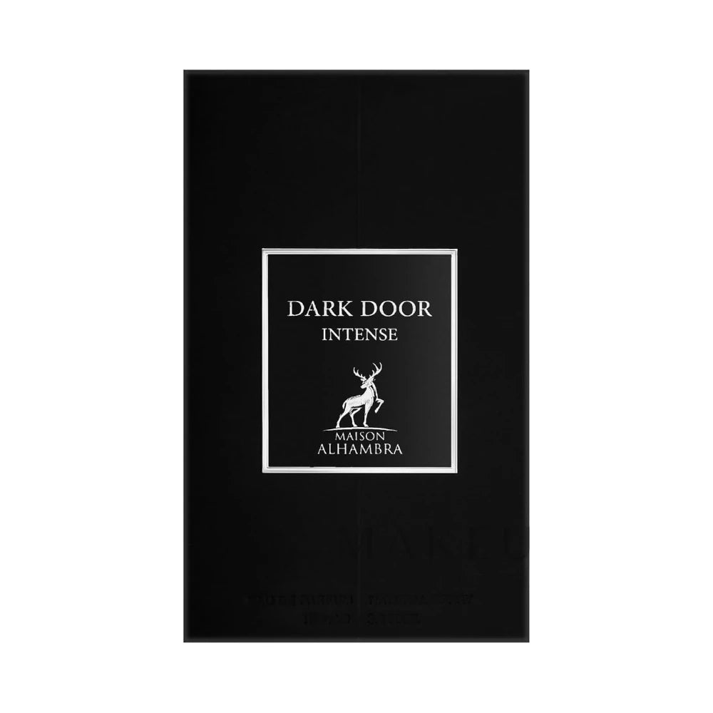 Dark Door Intense de Maison Alhambra: 
caja del perfume de 100 ml.