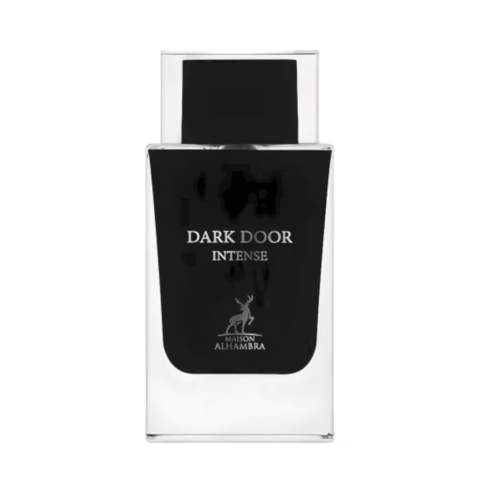 Dark Door Intense de Maison Alhambra, fragancia aromática con lavanda, iris, pera y vetiver