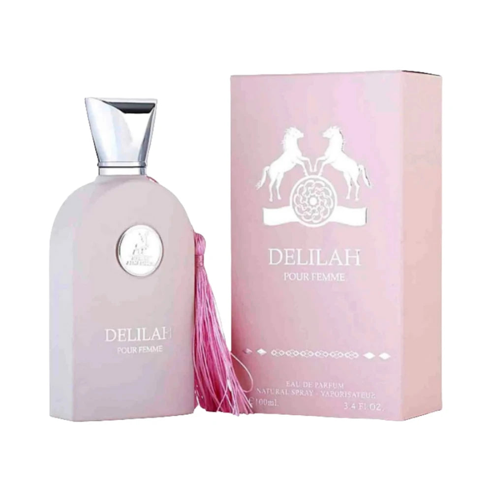 Delilah Pour Femme de Lattafa, perfume árabe floral frutal de carácter luminoso, femenino y elegante