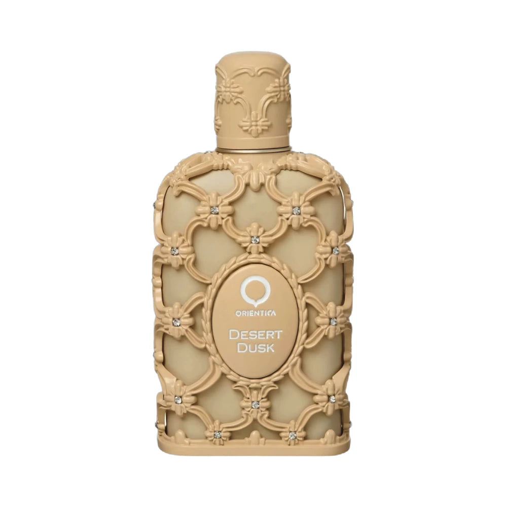 Desert Dusk de Orientica, perfume floral almizclado con flores blancas, coco, ámbar y musgo