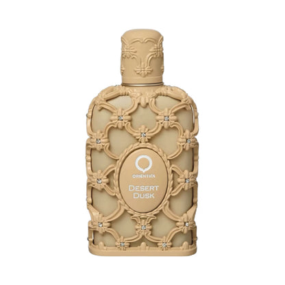 Desert Dusk de Orientica, perfume floral almizclado con flores blancas, coco, ámbar y musgo