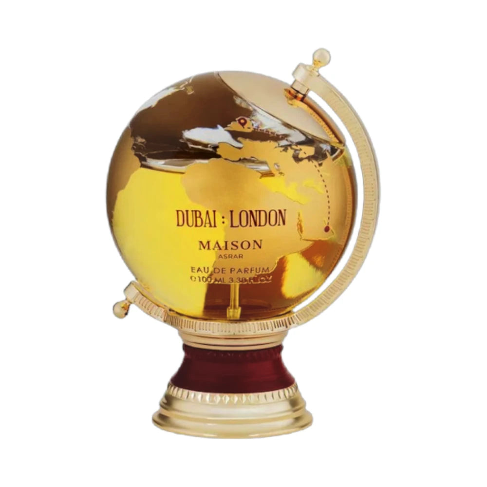 Dubai London de Maison Asrar, fragancia amaderada aromática con lavanda, iris, avellana y cedro