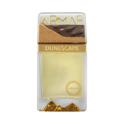 Dunescape Dubai de Armaf, fragancia aromática fougère con naranja sanguina, manzana y sándalo.