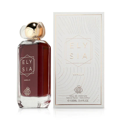 Elysia Vanilla de Fragrance World, fragancia ámbar vainilla con orquídea, azúcar moreno y tonka. Elegante y seductora.