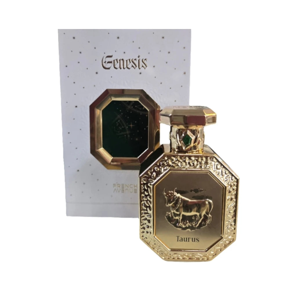 Taurus de French Avenue, fragancia amaderada floral con notas frescas y cálidas. Ideal para un estilo elegante, suave y con presencia serena.