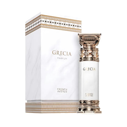Grecia de French Avenue: frasco y caja del perfume de 100 ml.