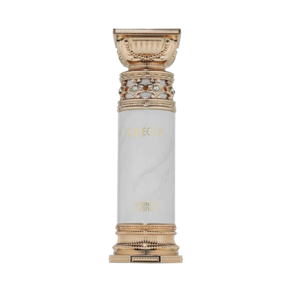 Grecia de French Avenue, fragancia floral amaderada almizclada con leche, nardos y vainilla