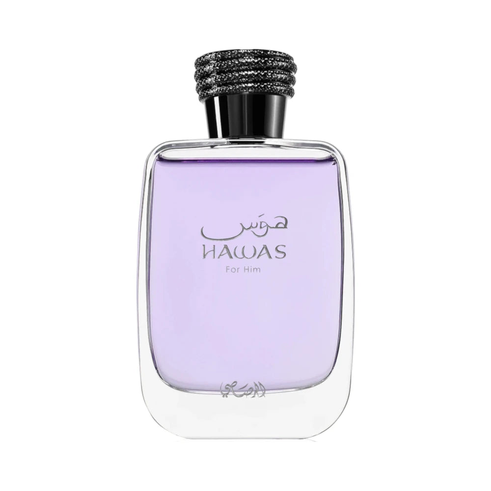 Hawas For Him de Rasasi, perfume árabe floral frutal de carácter luminoso, fresco y moderno