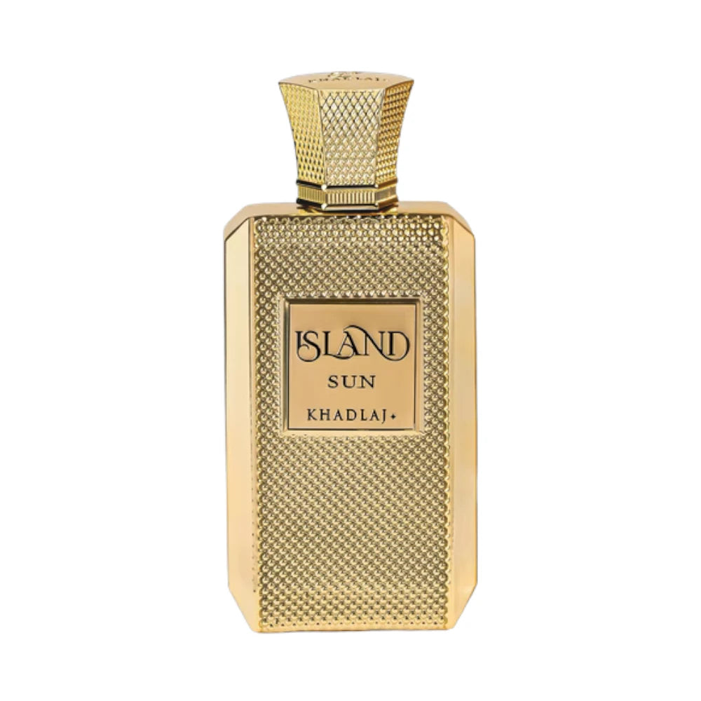 Island Sun de Khadlaj, fragancia floral frutal con mango, coco, jazmín y haba tonka