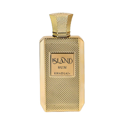Island Sun de Khadlaj, fragancia floral frutal con mango, coco, jazmín y haba tonka