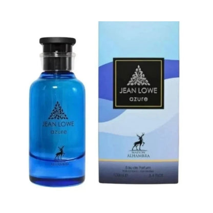 Jean Lowe Azure de Maison Alhambra, perfume árabe ambarado de carácter elegante, luminoso y fresco