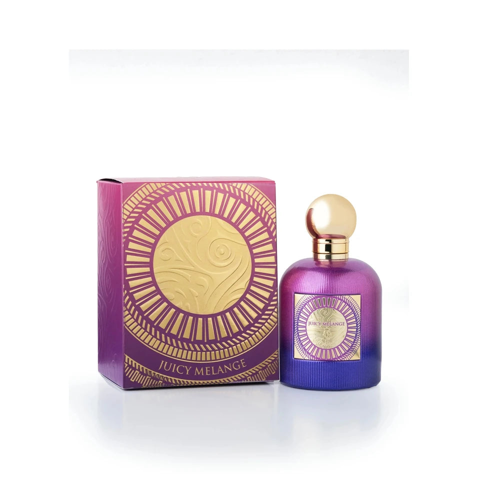 Juicy Melagne de Paris Corner, perfume árabe floral frutal gourmand de carácter cálido, dulce y gourmand