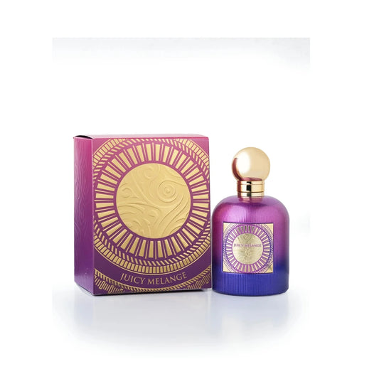 Juicy Melagne de Paris Corner, perfume árabe floral frutal gourmand de carácter cálido, dulce y gourmand