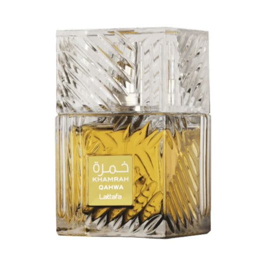 Khamrah Qahwa de Lattafa, perfume árabe aromático especiado de carácter intenso, sofisticado y cálido