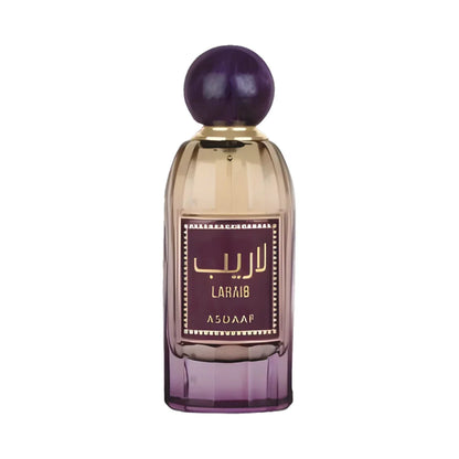 Laraib de Asdaaf, fragancia floral vainilla con violeta, rosa y vainilla. Delicada, suave y envolvente.