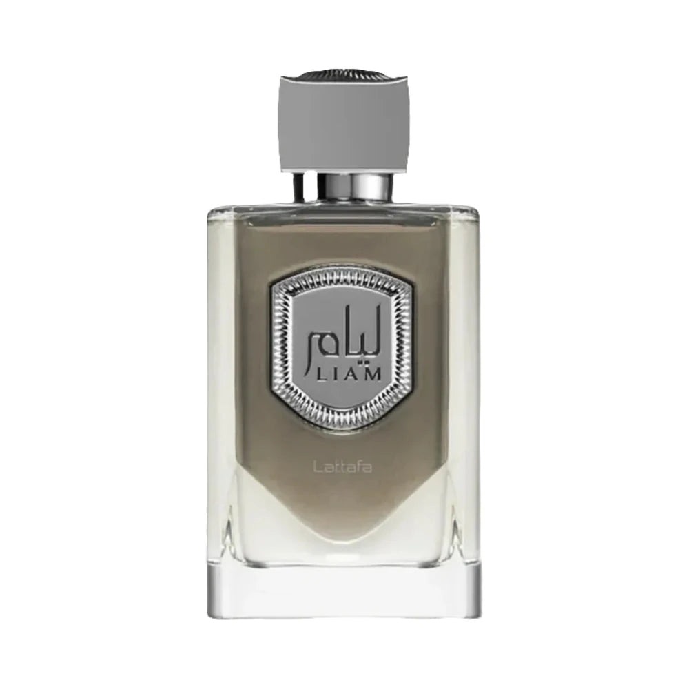 Liam Grey de Lattafa, perfume árabe ambarado amaderado especiado de carácter cálido, dulce y especiado