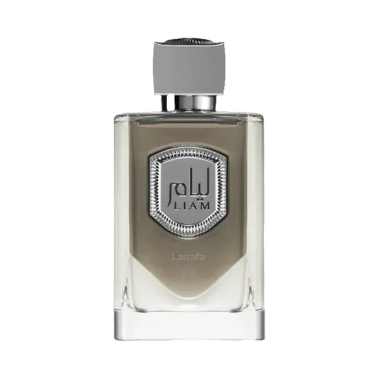 Liam Grey de Lattafa, perfume árabe ambarado amaderado especiado de carácter cálido, dulce y especiado