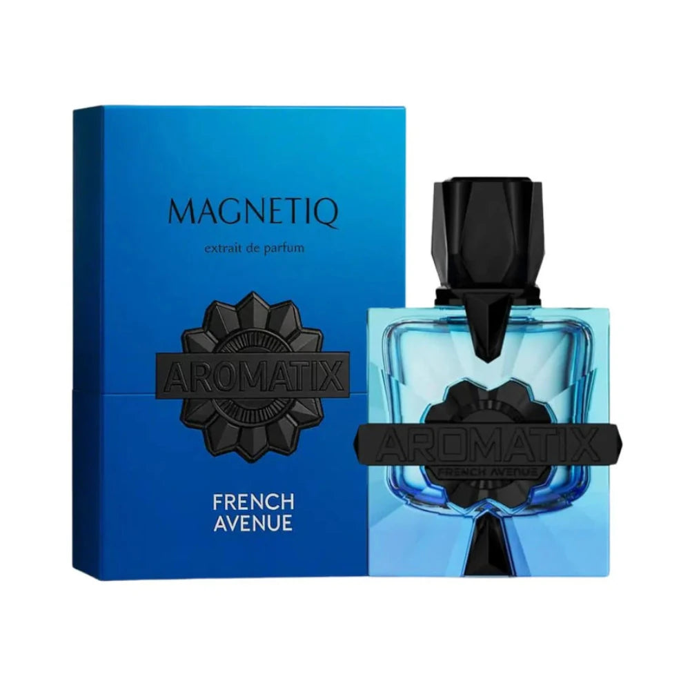 Magnetiq de Aromatix x French Avenue, fragancia amaderada aromática con lavanda, azahar y cedro. Elegante.