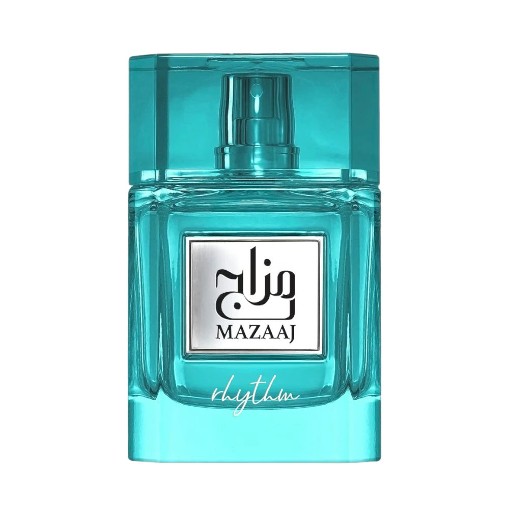 Mazaaj Rhythm de Zimaya, fragancia cítrica aromática con pomelo, manzana verde y almizcle.