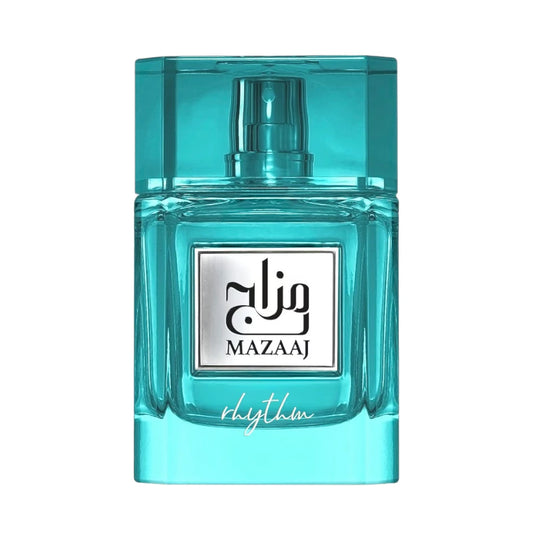 Mazaaj Rhythm de Zimaya, fragancia cítrica aromática con pomelo, manzana verde y almizcle.