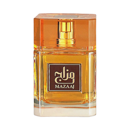 Mazaaj de Zimaya, fragancia ambarada amaderada con caramelo, canela y roble. Cálida y elegante.