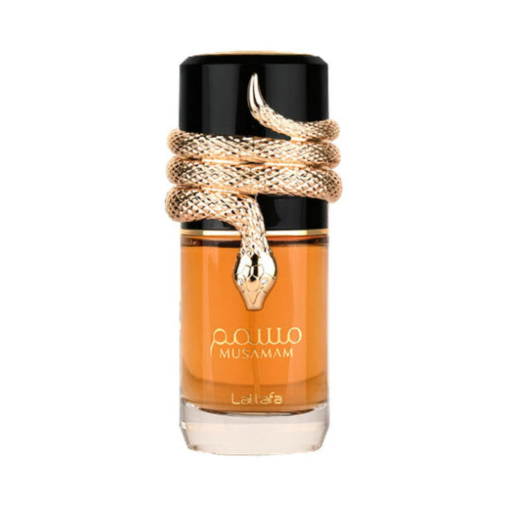 Musamam Gold de Lattafa, perfume árabe amaderado aromático de carácter elegante, sofisticado y fresco