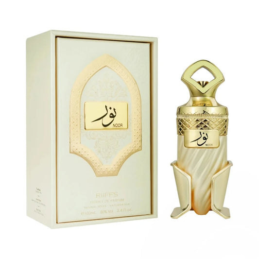 Noor de Riiffs Perfumes, perfume árabe gourmand floral de carácter dulce, gourmand y cremoso