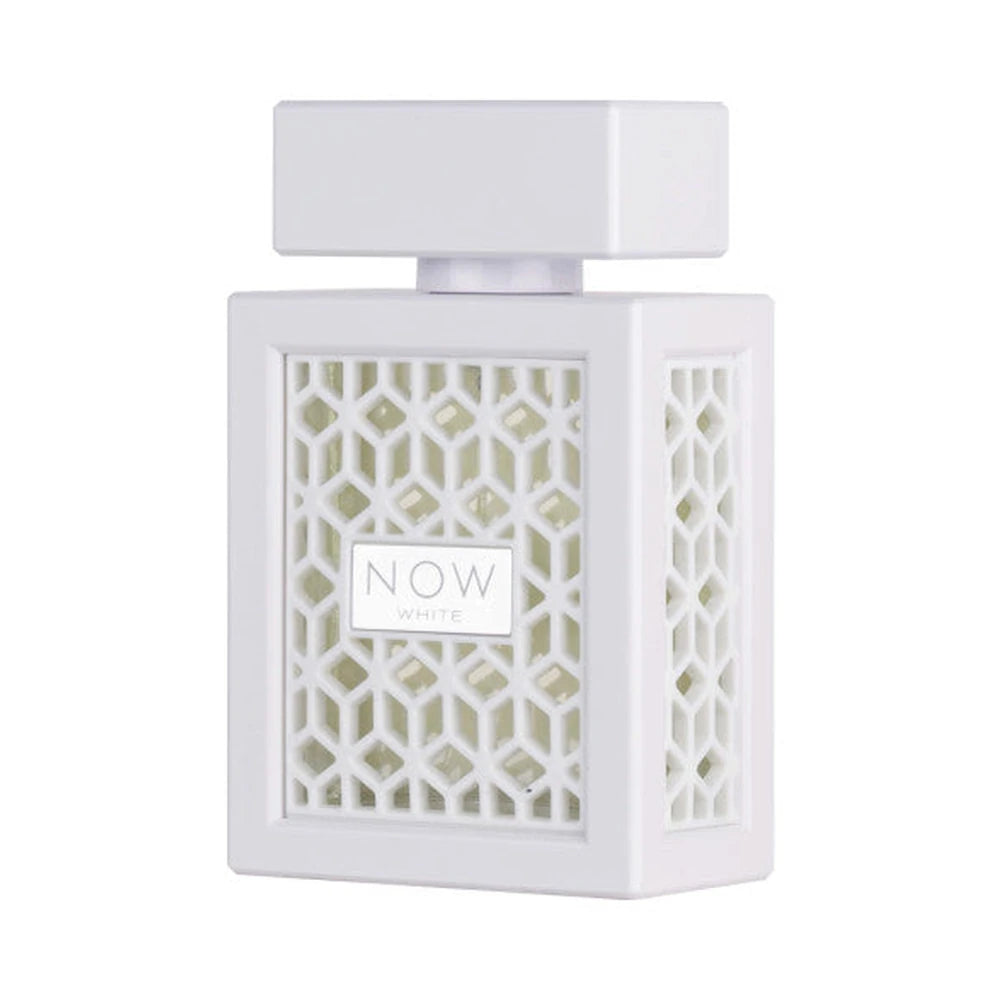 Now White de Lattafa, perfume árabe ambarado amaderado de carácter cálido, fresco y limpio