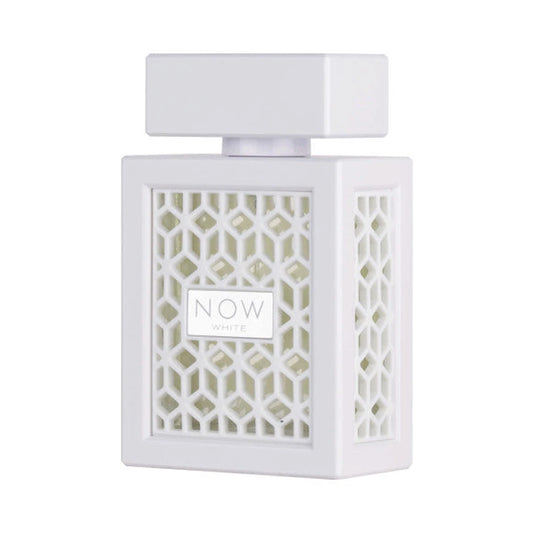 Now White de Lattafa, perfume árabe ambarado amaderado de carácter cálido, fresco y limpio