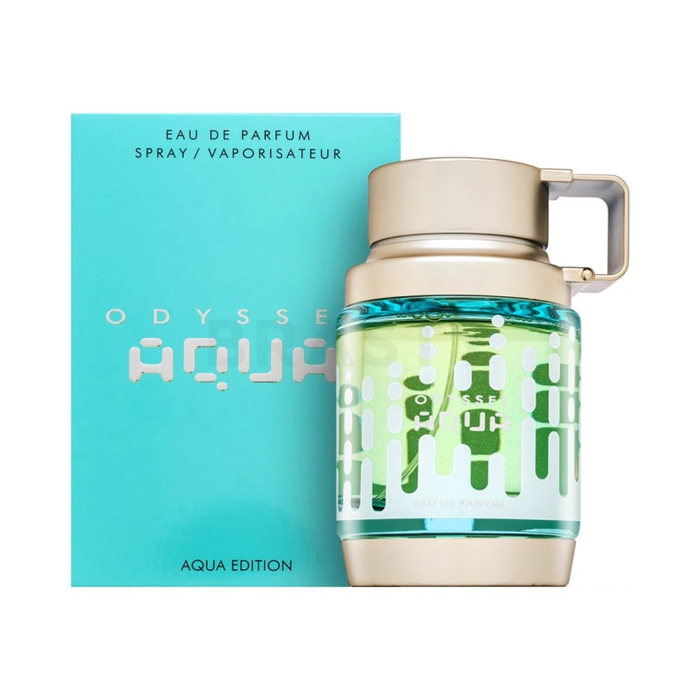 Odyssey Aqua de Armaf, perfume árabe amaderado aromático de carácter elegante, luminoso y fresco