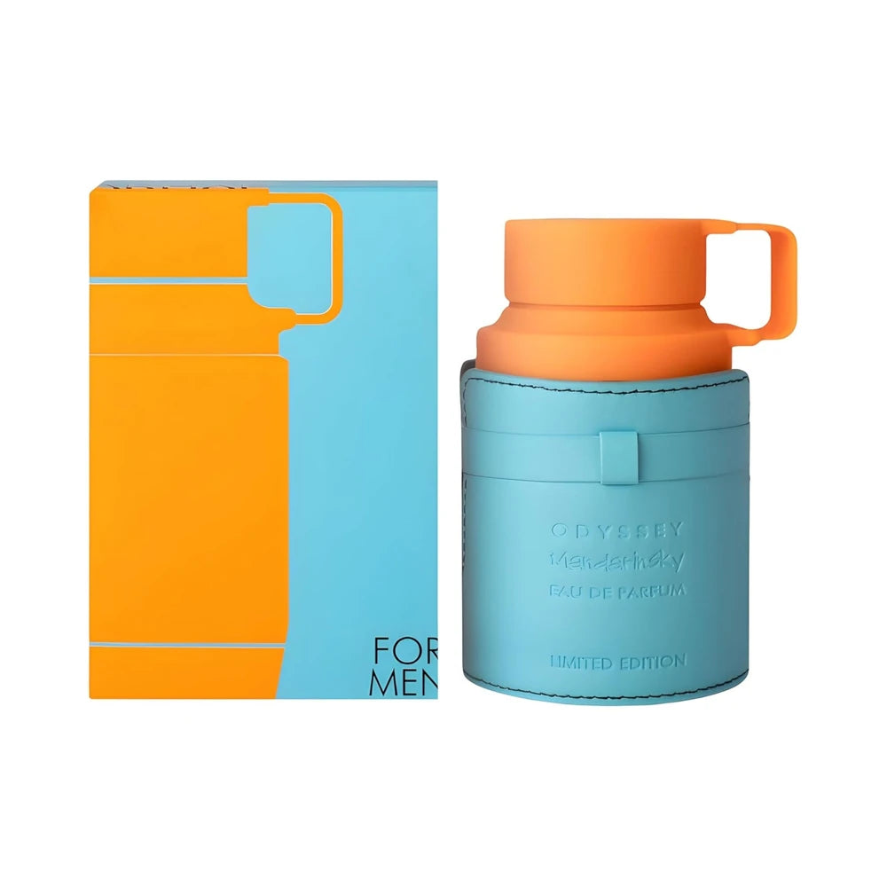 Odyssey Mandarin Sky de Armaf, perfume árabe ambarado gourmand de carácter elegante, dulce y gourmand