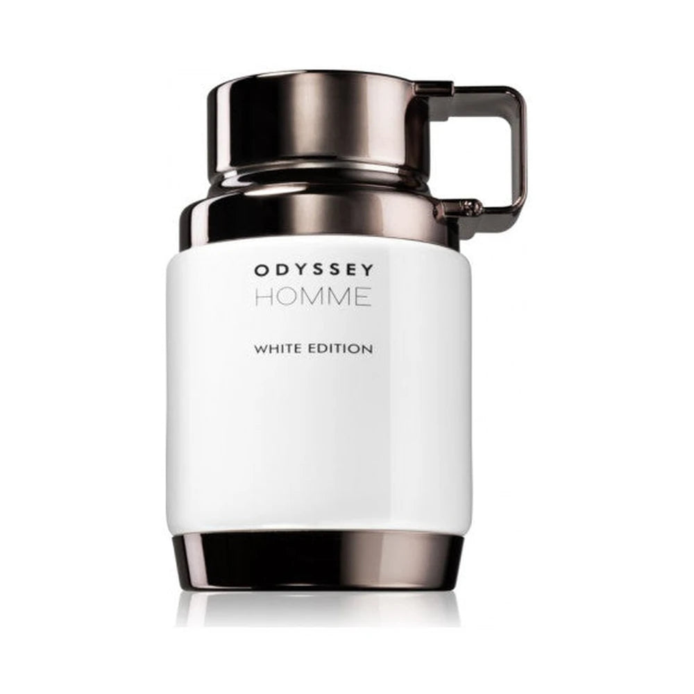 Odyssey Homme White de Armaf, perfume árabe floral frutal de carácter elegante, envolvente y sensual